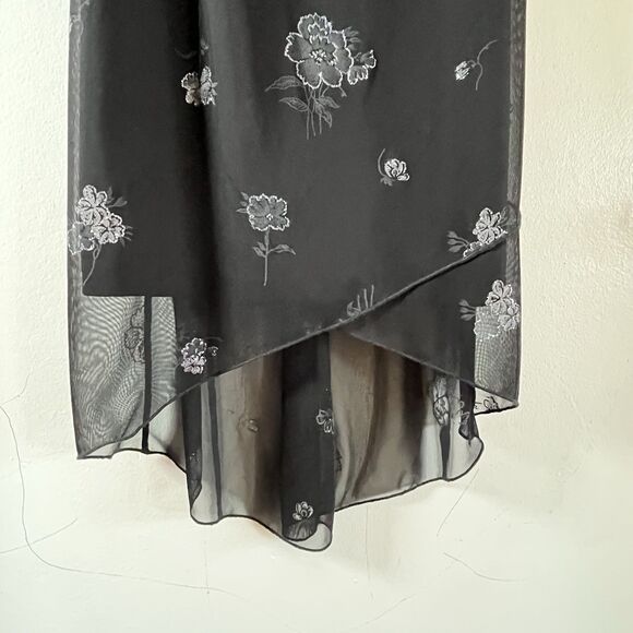 Vintage Y2K Byer Too Dress Sz L Chiffon Layered Whimsigoth Fairy Foral Gyaru - Picture 7 of 14